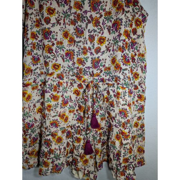 RAGA Women's Myrna Floral Open Back Romper Sz Small Sleeveless Ditsy Floral - Picture 2 of 8